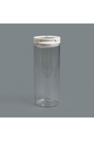 Tohana Vakumlu Cam Kavanoz - Şeffaf / Beyaz - 800 Ml Şeffaf / Beyaz
