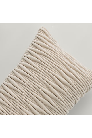 Linens Fiddle 45x45 Cm Kırlent Kılıfı Bej Bej