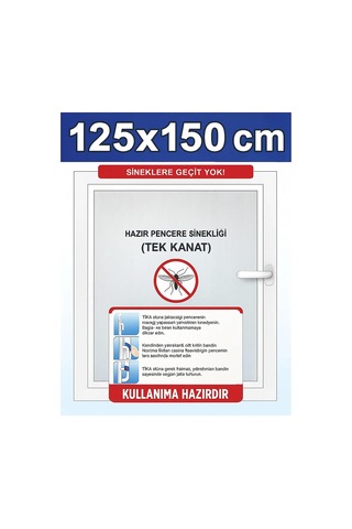 Promosyonca Pencere Sinekliği, Yapışkan Bantlı Çift Kanat 125x150 Sku: Smg8690010005915