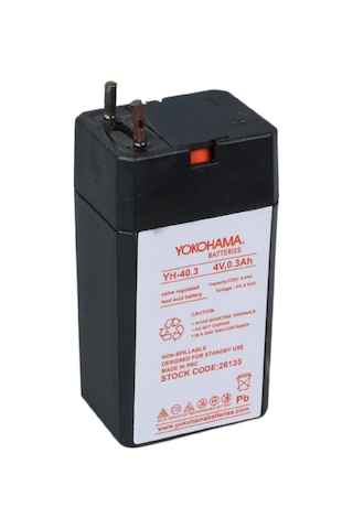 Ayt Yokohama Yh-40.3 4 Volt - 0.3 Amper Akü 25.5x19.5x48 Mm Yeni Tarihli Taze Akü