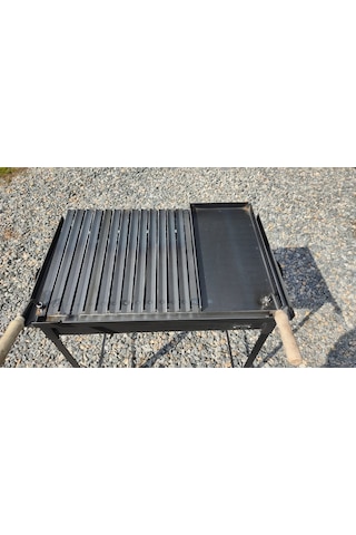 İklim Sac Tava Oluklu Izgaralı Mangal 40 x 60 CM