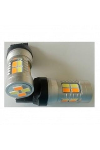 12v Çift Duy Ampul T20 Led Çift Renk Turuncu Beyaz 2 Adet