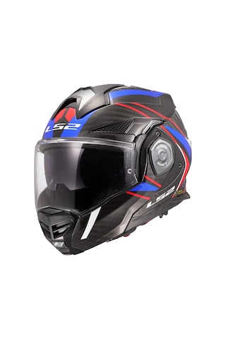 Ls2 Advant X Karbon Future II Karbon Modüler Kask Mavi - Kırmızı - Siyah