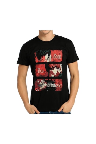 Bant Giyim - Death Note Kira L Shinigami Siyah Erkek Tişört