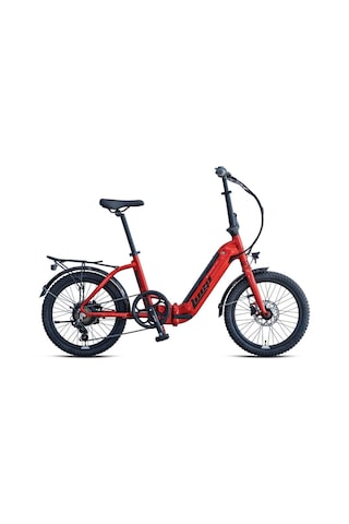 Kron Loop Urban 20" Jant E-bike 7 Vites Hidrolik Fren Elektrikli Katlanır Bisiklet Kırmızı Gri