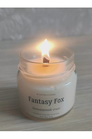 Fantasy Fox Ahşap Fitilli Kokusuz Mum 241319530 Beyaz