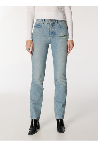 Moschino Jeans Açık Mavi Kadın Düz Denim Pantolon A0322-1303