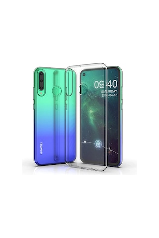 Newface Huawei Y6p Kılıf Lüx Şeffaf Silikon Semeglbl - 55 - Şeffaf