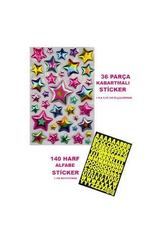 Pembe Çocuk Kaskı Yıldızlar Ve Harfler Stickerlı Spor Koruyucu Kask Pembe Dizlik Dirseklik Seti Pembe