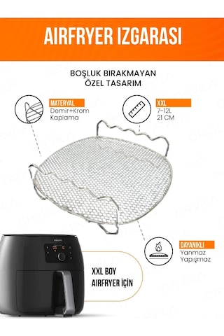Airfryer Izgara Teli Süzgeçli Fritöz Metal Aksesuarı Xxl