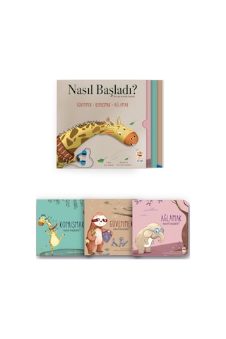 Nasıl Başladı Kitap Seti Güvenmek-konuşmak-ağlamak 3 Kitap 1 Arada Hikaye Kitap Seti 0-6 Yaş