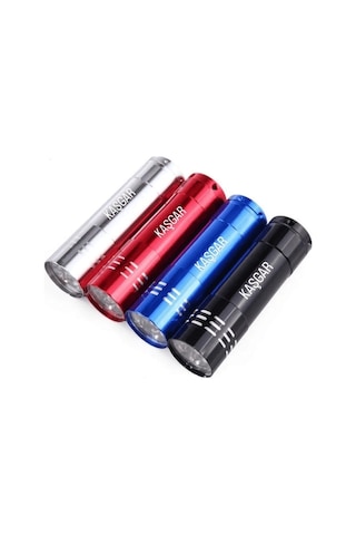 Süper Parlak 9 Ledli Metal Mini El Feneri Lisinya Çok Renkli