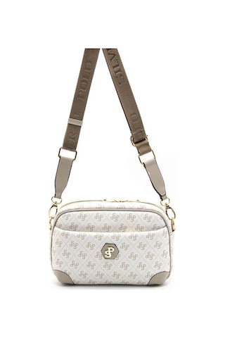 Silver Polo Sp1094 Kadın Çapraz Çanta Monogram Bej-kum