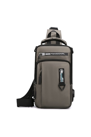 Haoshuai 1100-17 Usb Şarj Portlu Erkek Crossbody Göğüs Çantası 001