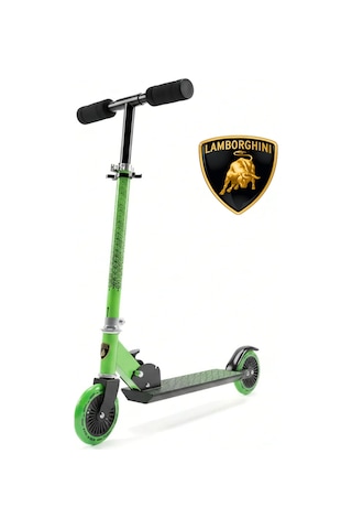 Lamborgini L6-120 Katlanabilir 2 Tekerlekli Çocuk Scooter 50kg Kapasite 3+ Yaş Yeşil