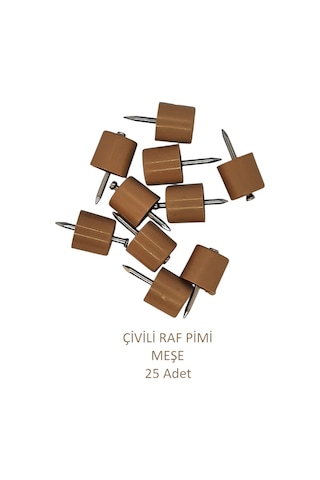 Çivili Raf Pimi Meşe 25 Adet Meşe