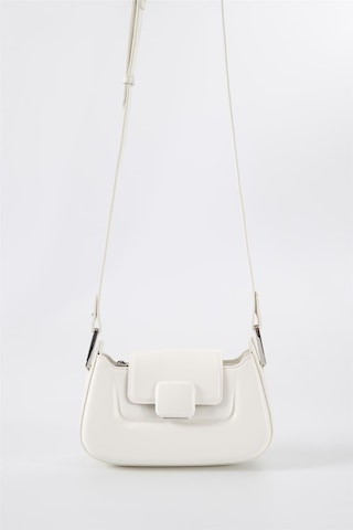 Ççs 17559 Kadın Omuz Askılı El Çantası-beyaz Beyaz