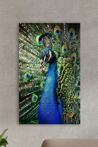 Doğal Taş Tablo - Tavuz Kuşu- Duvar Dekoru 30x50cm