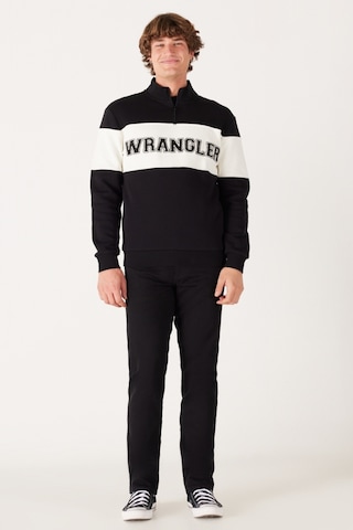 Wrangler Regular Fit Normal Kesim Pamuk İçi Polarlı Dik Yaka Siyah Sweatshirt - W232526 001