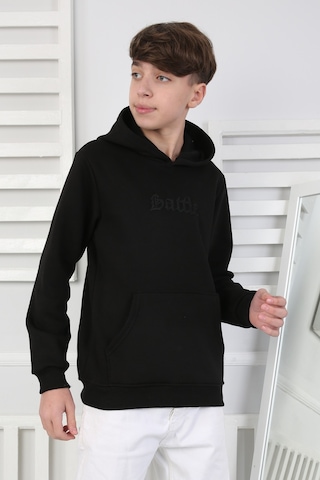 Erkek Çocuk Sweatshirt Polarlı 00106 Siyah