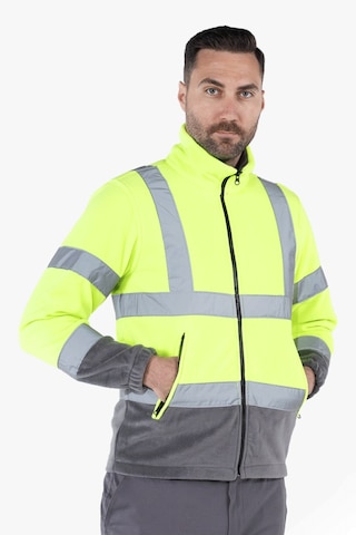 Neon Polar Ceket Sarı - Gri
