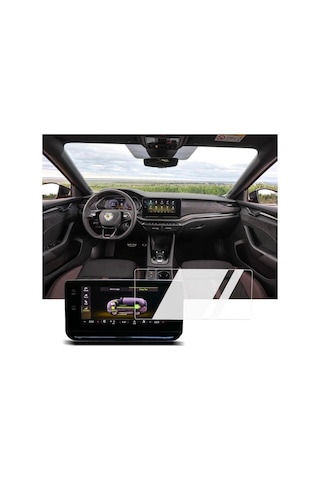Skoda Octavia Dijital Gösterge Ve Multimedya Ekran Koruyucu Paketi - 9h Nano Teknoloji