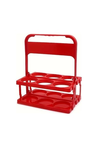 Trendooze Sunshine022 Katlanır 6lı Bira Sepeti Kırmızı Parti Kutusu Kırmızı