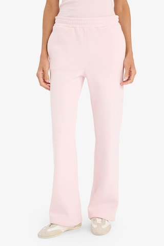 Defacto Straight Fit Basıc Cepli Yüksek Bel Eşofman Altı B8571AX25SP Pembe