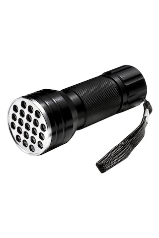 Harry Uv Işınlı 21 Led Ultraviyole Mor Işıklı Metal El Feneri Siyah