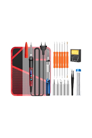 Yifomall Aneng Sl103 60w Lcd Ekranlı Akıllı Lehim Makinesi Seti - 180 C-500 C Ayarlanabilir Sıcaklık, 18 Parça Profesyonel Lehimleme Ekipmanı