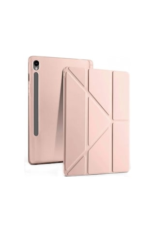 Samsung Galaxy Uyumlu Tab S10 Fe Plus 13.1 Kalemlikli Mars Tablet - Kılıfı - Rose Gold Arka - Kapak
