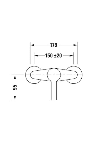 Duravit - B.2 Banyo Duş Bataryası - B24230000010- Krom