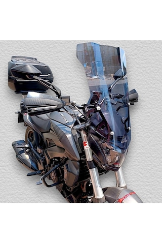 Dominar 250 Dominar 400 Tur Camı + Montaj Demiri Cam Yükseklik 60cm X Üst Genişlik 40cm Yeni