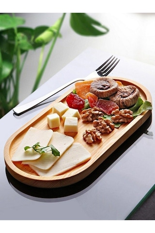 Bambu Sunum Tabağı & Yağdanlık Altı Tabağı 26 Cm Çr