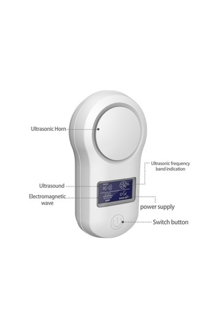 Moly Yunboo Siyah Lcd Süpersonik Sivrisinek-fare Kovucu, Dinamik Frekans, 220v, 150m² Kapsama, Kullanışlı Ve Dayanıklı