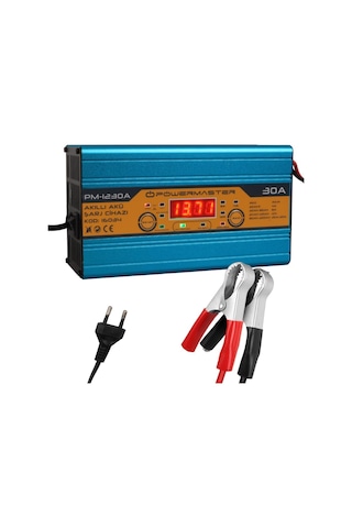 12 Volt Max 30 Amper Lcd Ekranli Kuru - Asi T - Jel Akü Şarj Ci Hazi