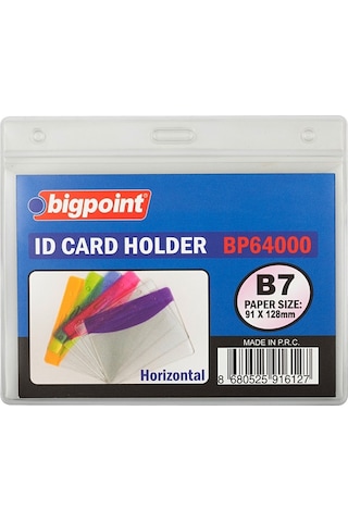 Bigpoint Korumalı Kart Poşeti Yatay B7 128x91mm 10'lu Poşet
