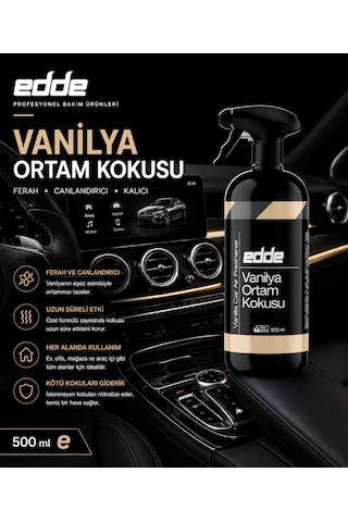 Edde Vanilya Kokulu Araba Araç Oto Ortam Kokusu Araç Içi Kokuları Oto Parfümü 500 Ml Oto Detailing