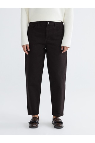 Lcw Modest Kahverengi Barrel Fit Kadın Jean Pantolon