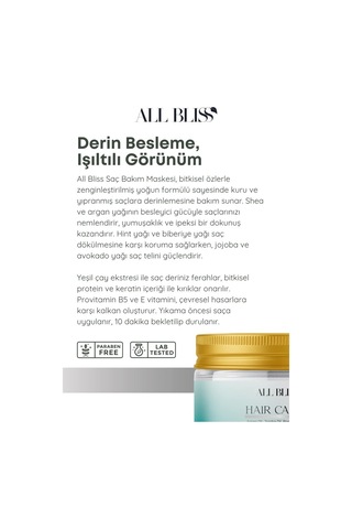 Bitkisel Keratinli Saç Bakım Maskesi 200 Ml