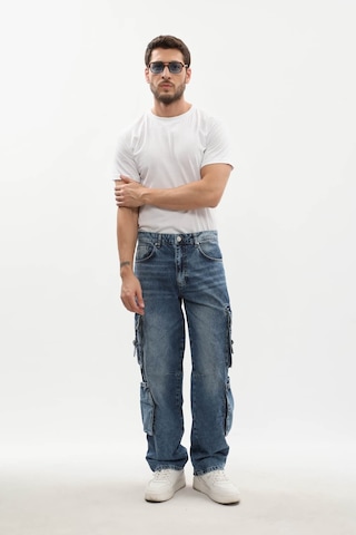 Banny Jeans Erkek Kargo Cepli Jean Pantolon Mavi