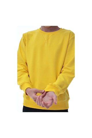 Sarı Erkek Çocuk Sweatshirt Pamuklu Rahat Kalıp Günlük Model Sarı