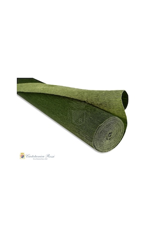 Çift Taraflı Krapon Kâğıdı, No 562/1-yosun & Adaçayı Yeşili, Çiçek Yapım Kağıdı, 180 Gr 50x250 Cm