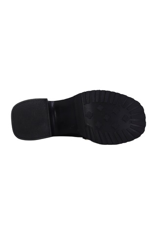 Albini 26101012r Rugan Deri Kadın Topuklu Loafer Siyah-38 Siyah
