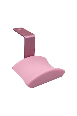 Kosona Kulaklık Tutucu Pembe Z Şekilli Metal-silikon Masaüstü/monitör Uyumlu Kolay Kurulum Boşluk Tasarrufu