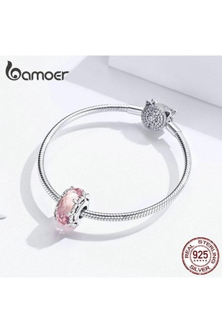 Bamoer Otantik 925 Ayar Gümüş Kolye Benzersiz Floret Kolye Yeni Varış Takı Kadınlar Için Gümüş