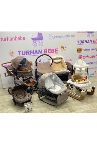 Yeni Doğan Bebek Çeyiz Seti Bebek Arabası Puset Park Beşik Yürüteç Ana Dizi Oyun Halısı Baby Nest.. Gold/kahve