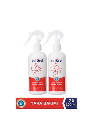 Veturel Kedi Köpek Yara Deri Bakım Spreyi 2 x 300 ML