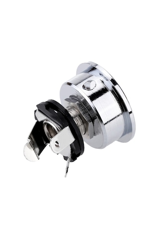 Geeroyoo Tl Elektro Gitar İçin 6.35mm Metal Giriş Çıkış Soketi Seti Gümüş - Dayanıklı Bakır-demir Konstruksiyonu Ve Montaj Vida Dahil