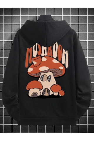 Altamira Unisex Mushroom Baskı Kapüşonlu Sweatshirt 001
